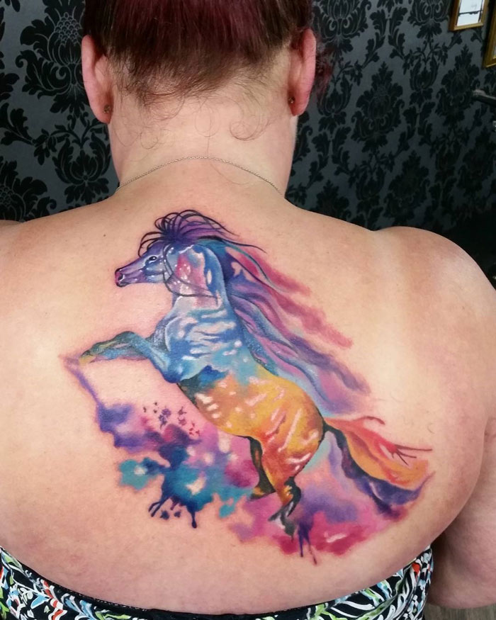 700x875 Pretty Watercolor Horse Best Tattoo Design Ideas
