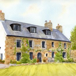 260x260 Commission Artist House Portrait Watercolor Watercolour Uk Cheap