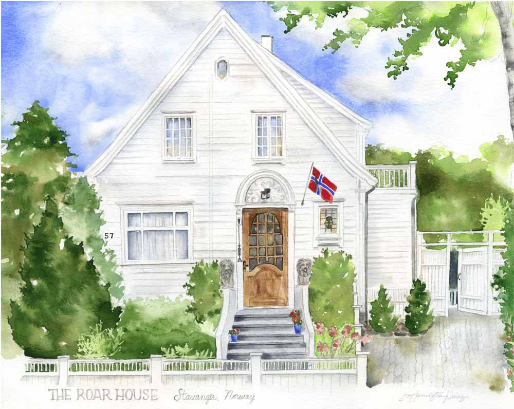 Watercolor House Painting