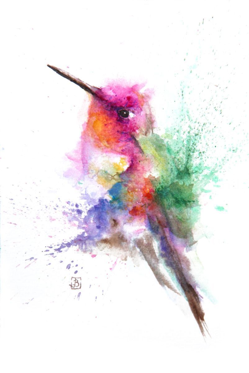 802x1200 Hummingbird Paper Paper, Hummingbird And Watercolor