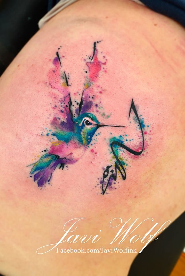 645x960 Hummingbird Tattooed By @javiwolfink Tatoo