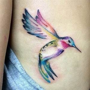 300x300 Watercolor Hummingbird Tattoo Designs, Ideas And Meaning