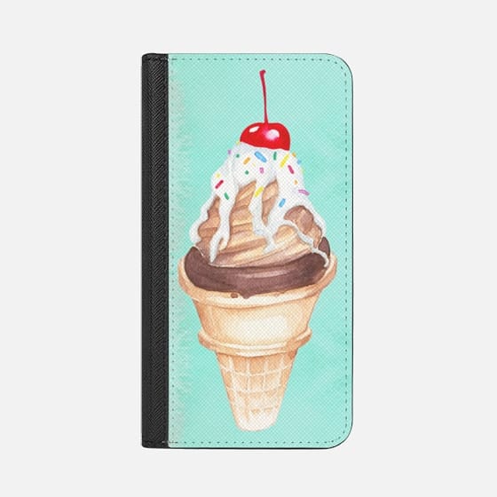 560x560 Watercolor Ice Cream Cone Cherry Casetify