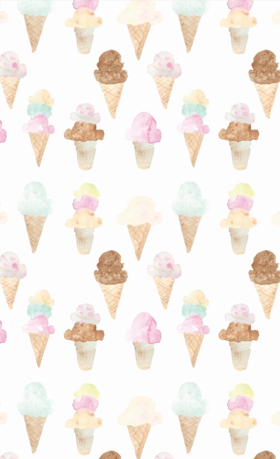 550x901 Watercolor Ice Cream Cones Window Curtains By Sahndamarie Society6