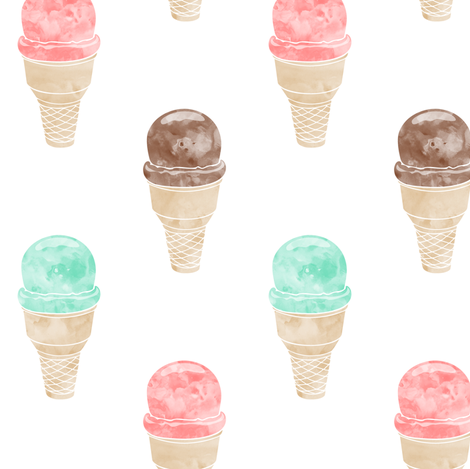 470x469 Watercolor Icecream Cone
