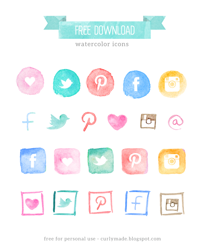 665x800 Free Watercolor Social Media Icons Blog Restyle Background