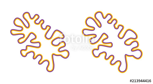 500x277 Watercolor Optical Illusion. A Double Contour Of Darker And