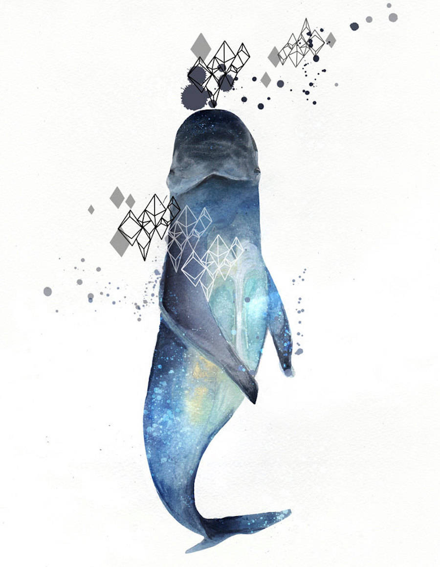 900x1159 Dreamlike Watercolor Illustration Paying Tribute To Nature Fubiz