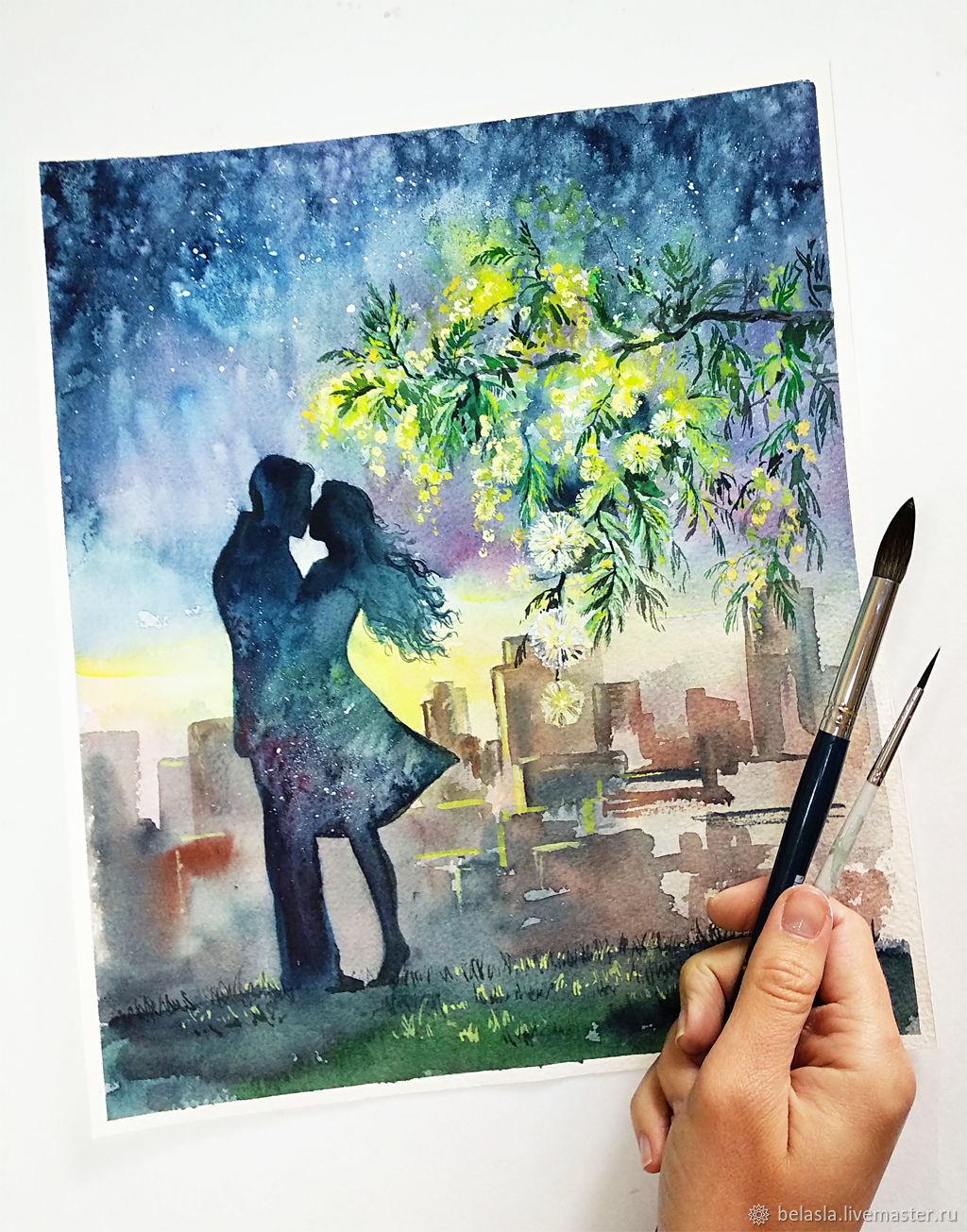 1024x1305 Melody Of Spring, Watercolor Illustration Shop Online On