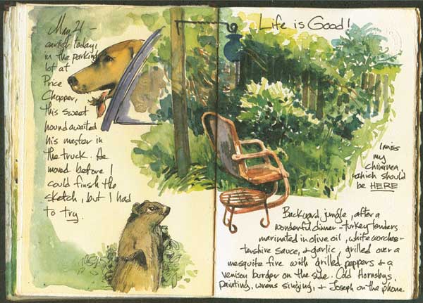 600x431 Four Basic Watercolor Pencil Techniques, Cathy Johnson, Art Journal