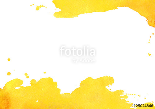 500x354 Background With Yellow Watercolor Spot. Vector Illustrator Stock