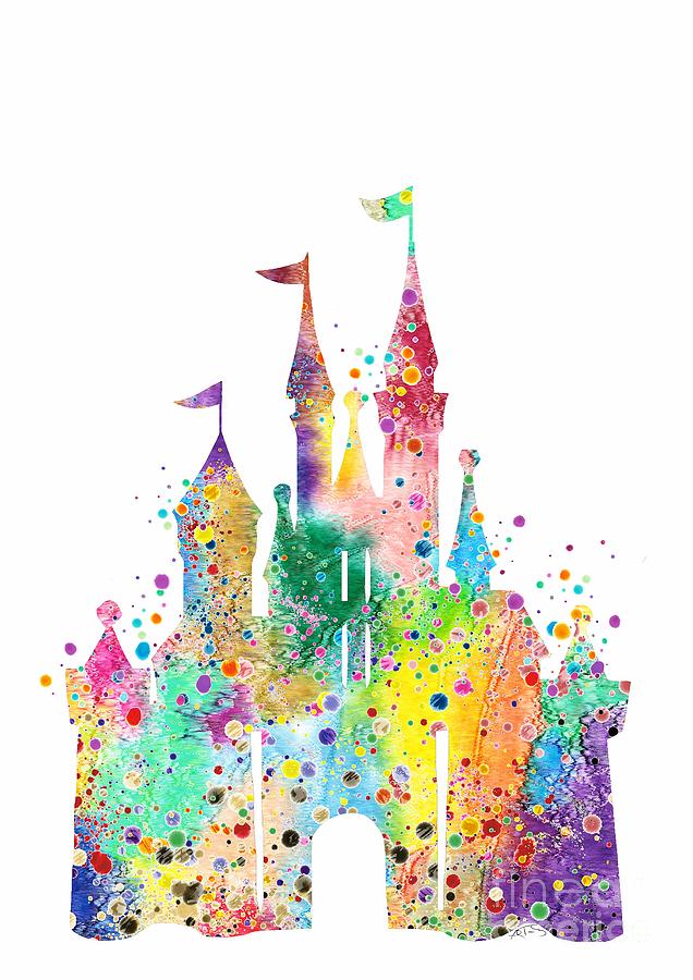 636x900 Disney Castle Watercolor Print Digital Art By Svetla Tancheva