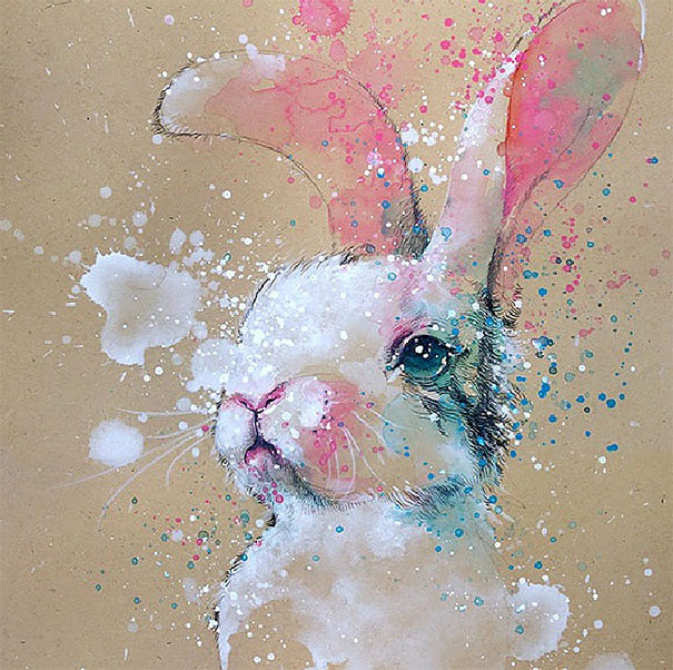 605x602 Splashed Watercolor Paintings By Tilen Ti Bored Panda