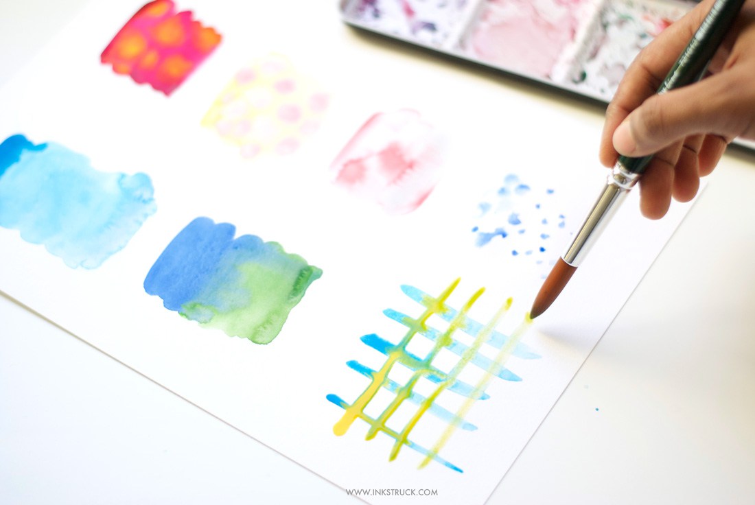 1100x736 Basic Watercolor Techniques Blending Inkstruck Studio
