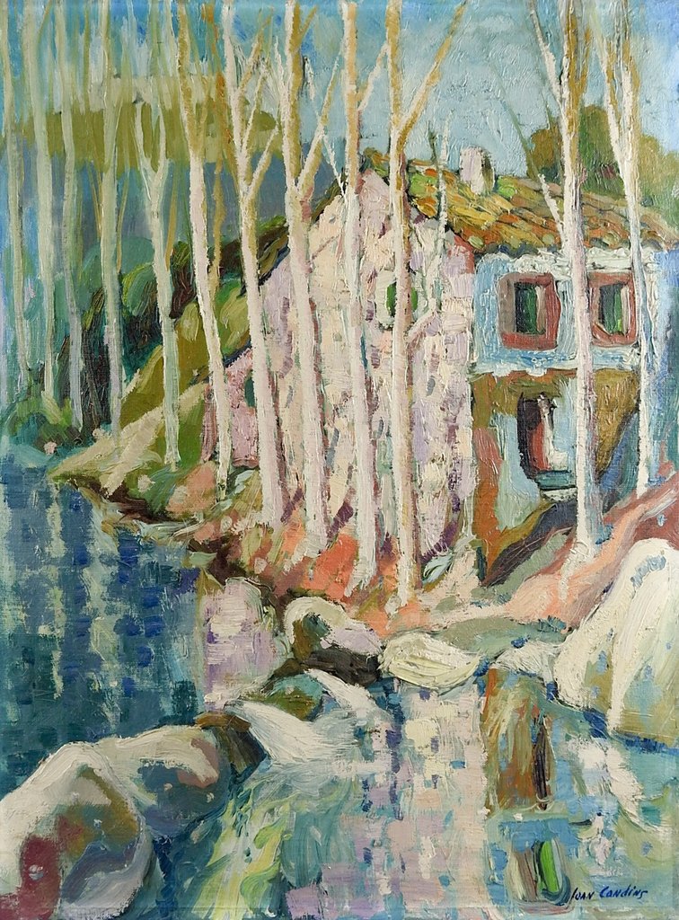 756x1024 Joan Condins Impressionist Landscape Painting Artifax Antiques