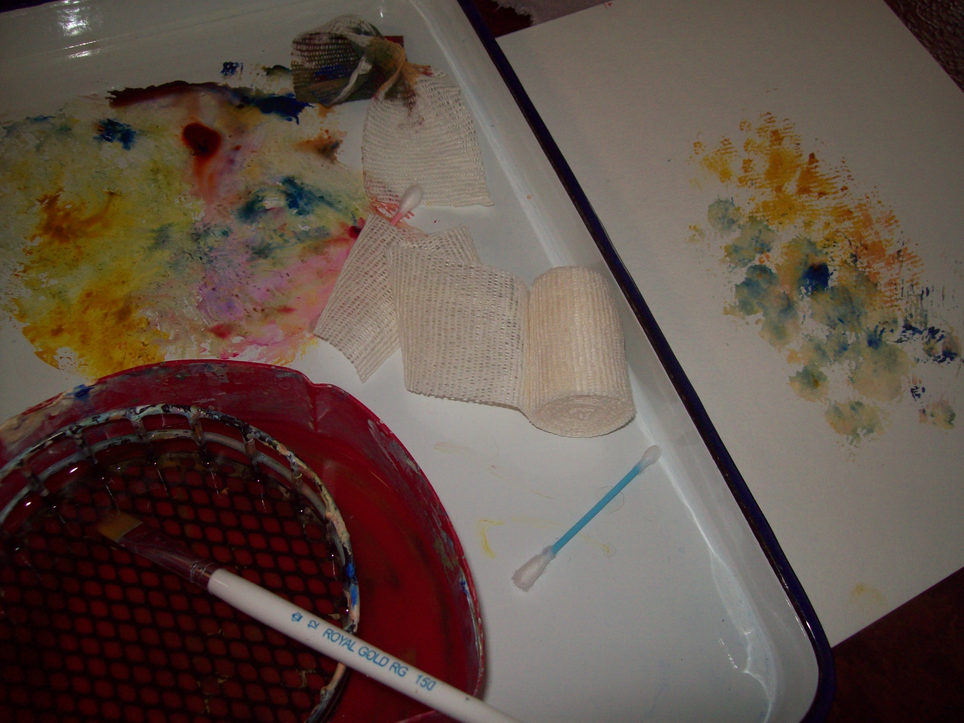 3296x2472 Using Gauze To Create Texture In Your Watercolors Art Center