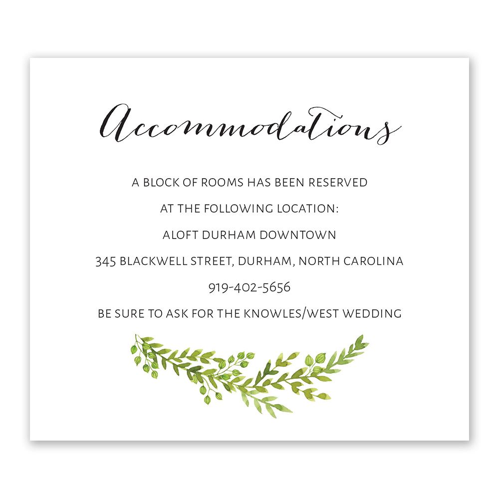 1000x1000 Watercolor Greenery Information Card Invitations By Dawn
