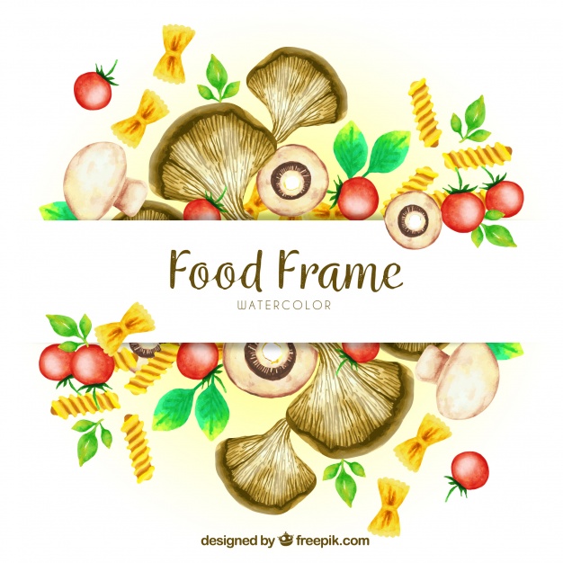 626x626 Watercolor Frame With Ingredients For Pasta Vector Free Download