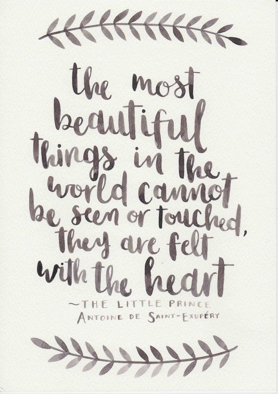570x806 Love Quote The Little Prince Quote Original Watercolor Painting