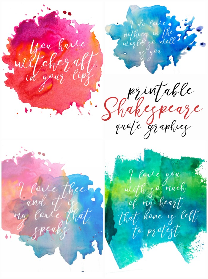 700x941 Watercolor Resist Style Shakespeare Quote Printables
