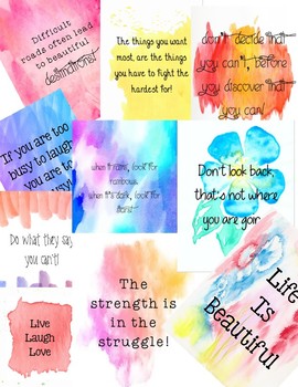 270x350 Watercolor Decor Inspiration Quotes By Leslie Myers Tpt