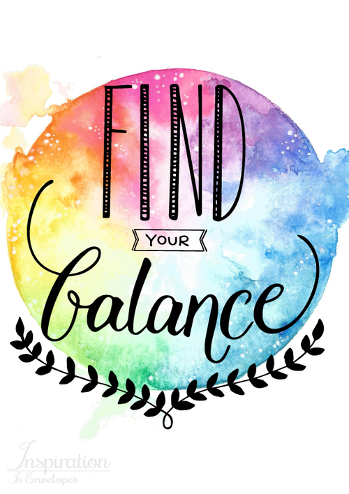 500x708 A Yoga Quote Find Your Balance With Watercolor.