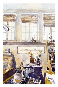 Watercolor Interior