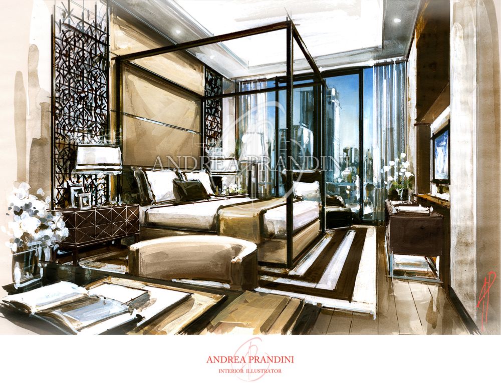 1000x765 Interior Illustration And Visualization, Watercolor Illustration