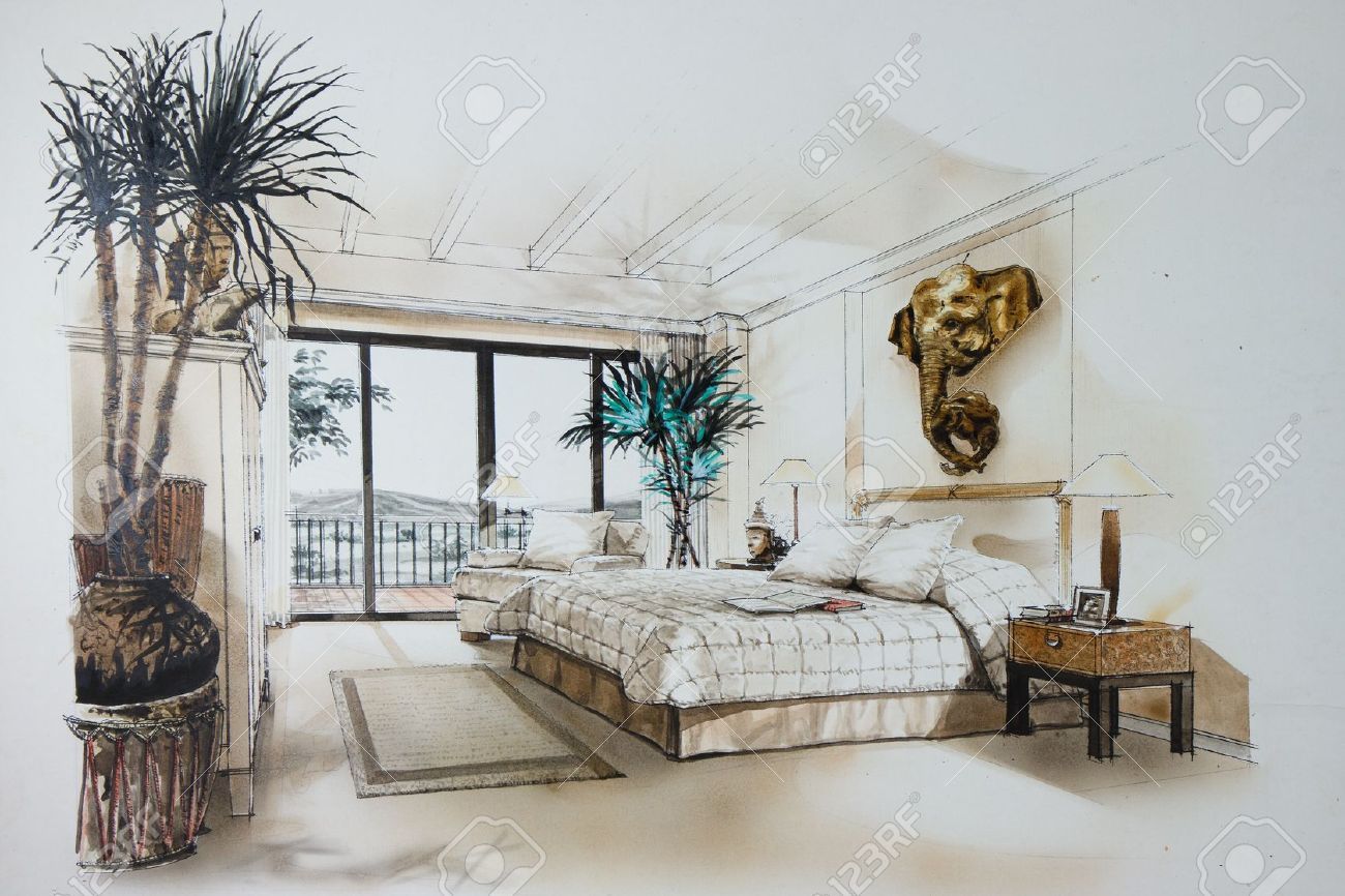 1300x866 Watercolor Interior