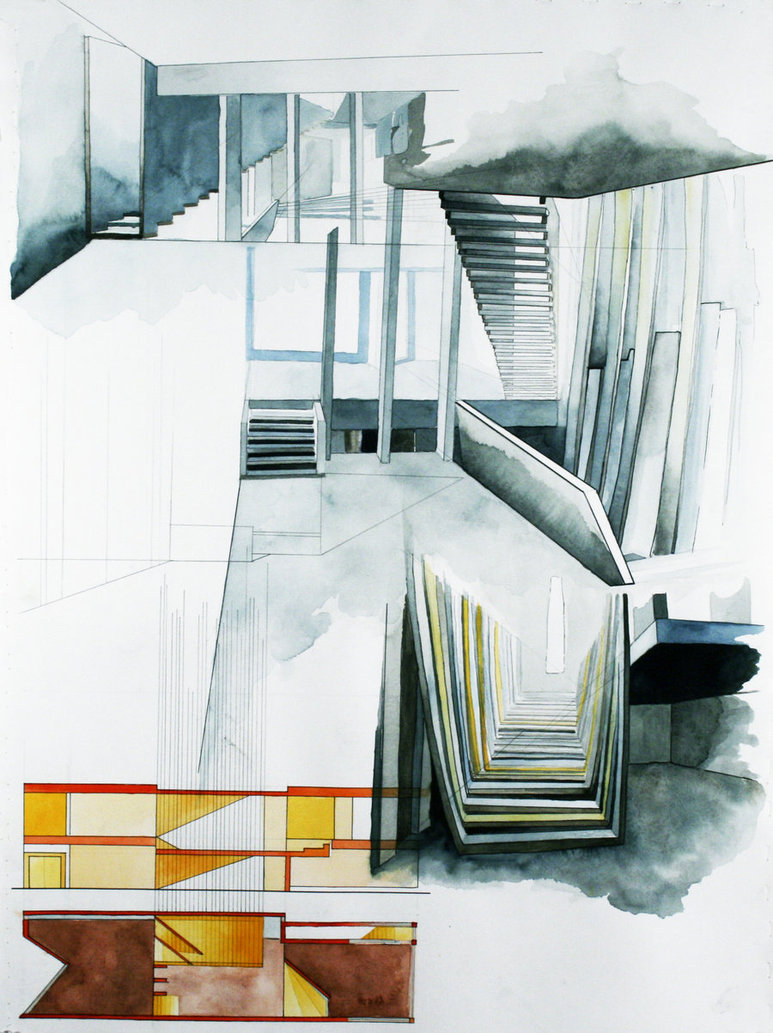 773x1033 Watercolor Interior By Jjuniorc