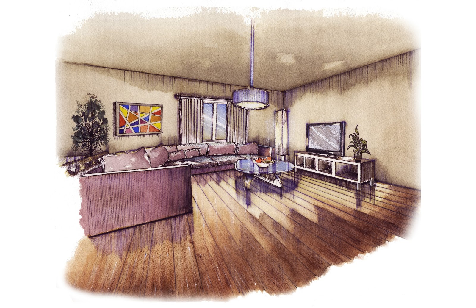 1600x1035 Interior Design Amp 3d Modeling Interior Illustration With Ink