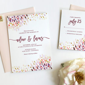 280x280 Modern Rose Wedding Invitations