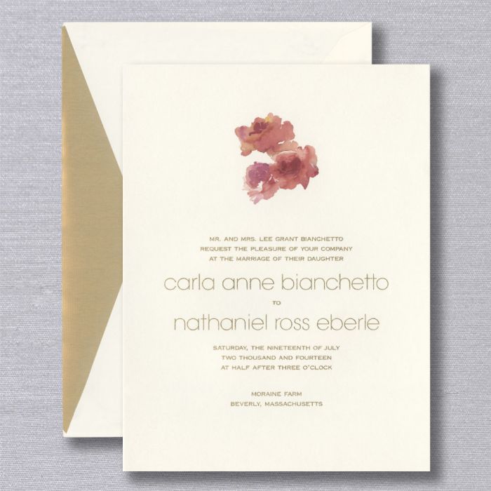 700x700 Watercolor Floral Ecru Wedding Invitations Crane Stationery