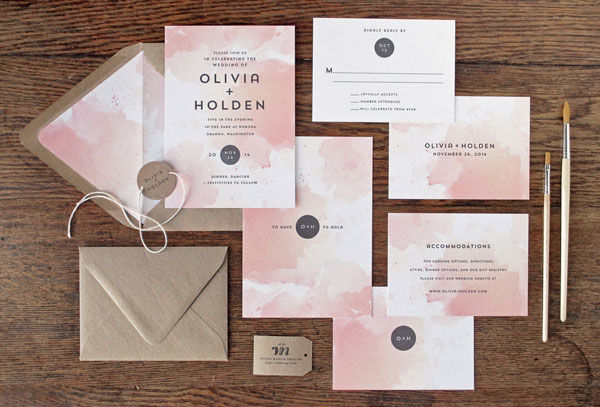 600x407 Watercolor Wedding Invitations Mywedding
