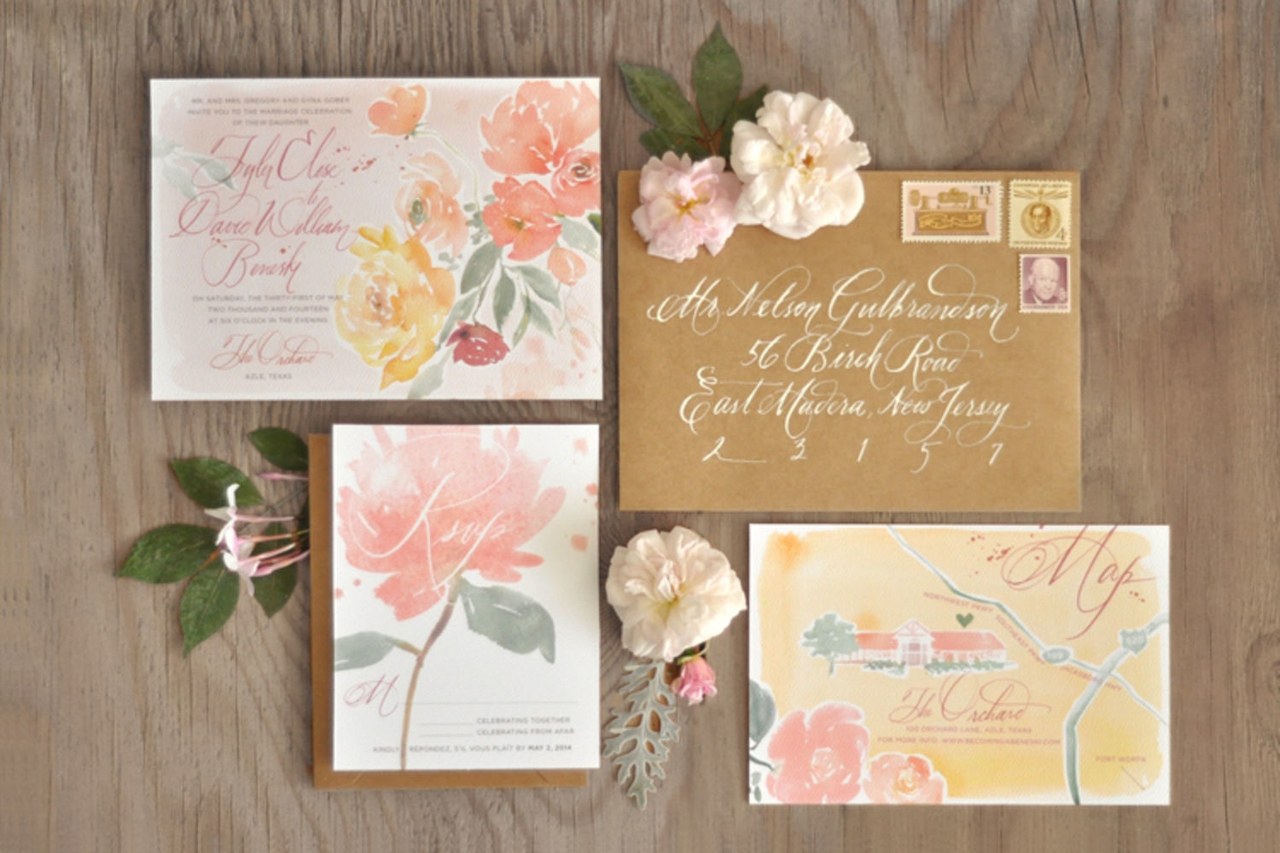 1280x853 Watercolor Wedding Invitations Cute, Unique Wedding Invitation