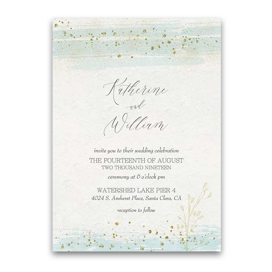 900x900 Wedding Invitations Mint Gold Watercolor Modern Sparkle