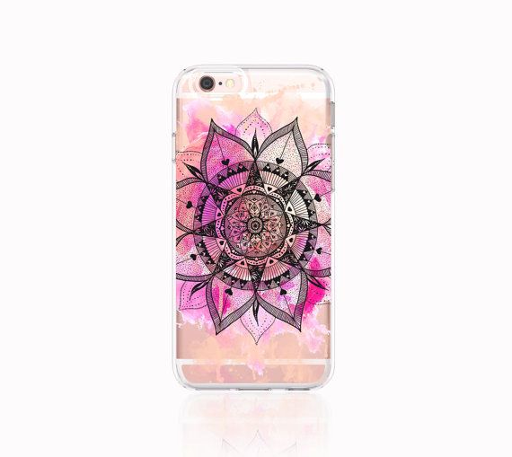 570x509 Iphone 6s Case Watercolor Mandala On Clear