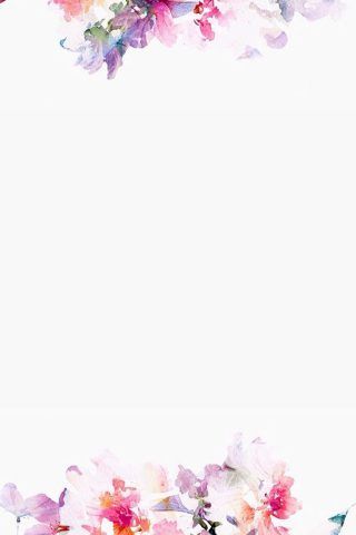 320x480 Watercolor Flowers Top Bottom Iphone 5 Wallpaper Iphone