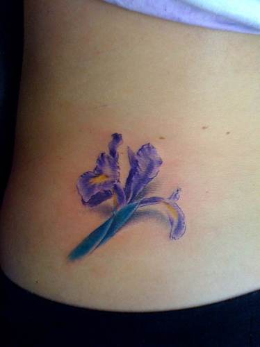 374x500 Wonderful Iris Flower Tattoos