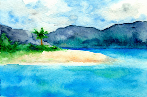 Watercolor Island
