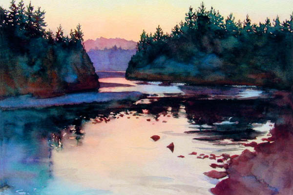 600x400 Kristy Gjesme, San Juan Island Acrylic Watercolor Artist