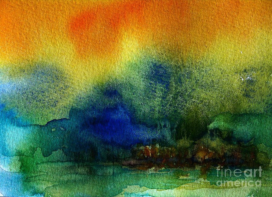 900x654 Watercolor Island Painting By Julianne Felton