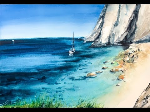 480x360 Greek Island In Watercolors Painting Tutorial