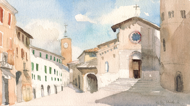 768x430 Kelly Medford Exploring Orvieto Watercolor Sketching In The
