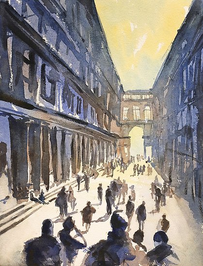 419x550 Bologna, Italy Watercolor Painting Posters By Rfoxphoto Redbubble