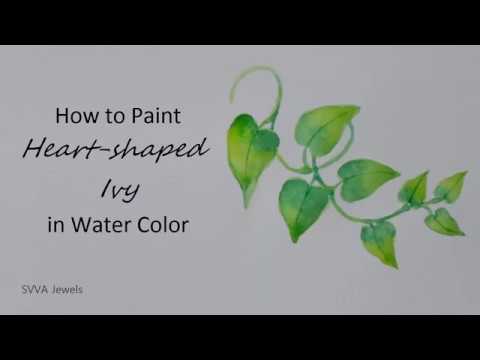480x360 How To Paint Heart Shaped Ivy In Watercolor Easy And No Pre