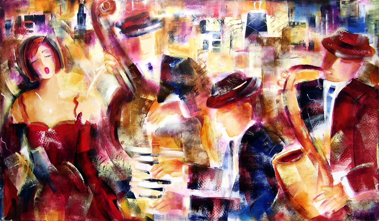 1543x900 Jazz Music Art Print