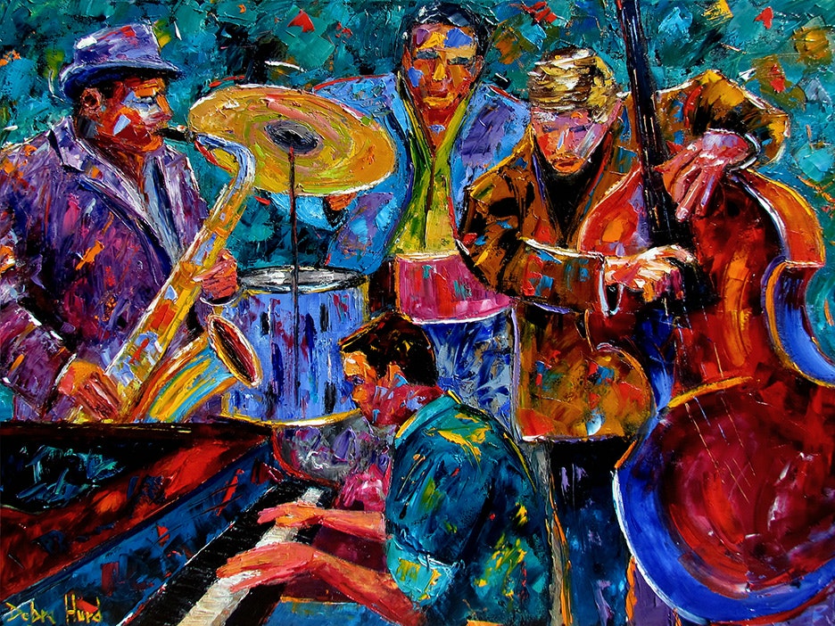936x702 Jazz Music Paintings Instruments Painting Fine Art Abstract By