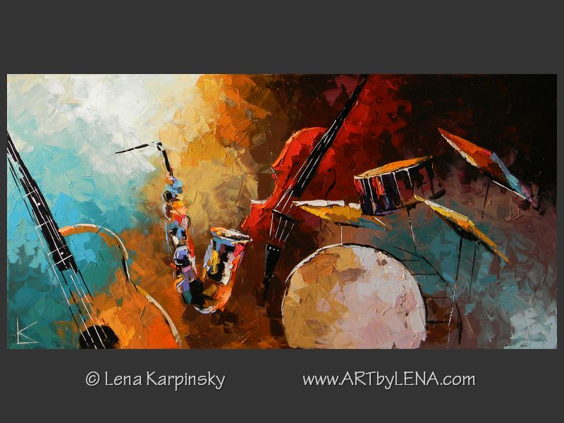 800x600 Original Music Paintings Art By Lena