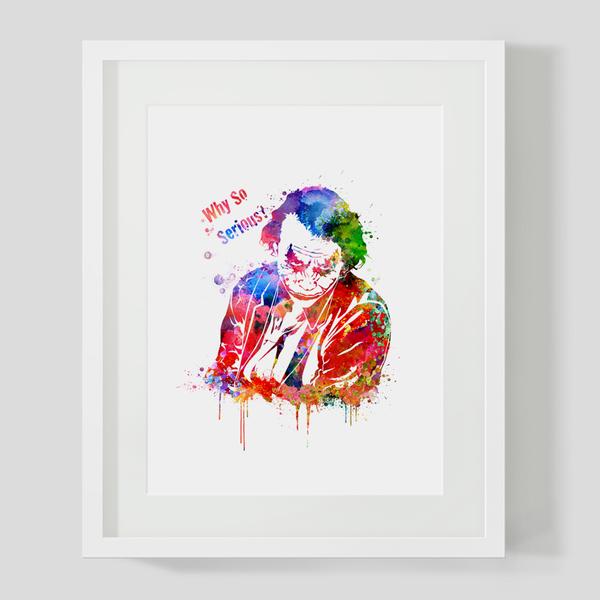 600x600 Joker Watercolor Painting (Limited Edition) Kapow Style